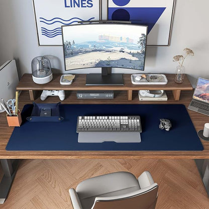 DAWNTREES Dual Sided Desk Mat, Leather Desk Pad, Cork Desk Mat Protector - Image 6