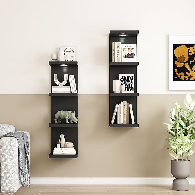 LitaEther Versatile 4 Tier Wall Shelf Unit, Display Floating Shelf - Image 5