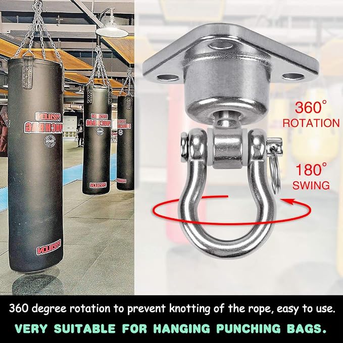 9M Stainless Steel Hanger with Smooth Swing Bearings, Heavy Duty 180°+360° - Image 3