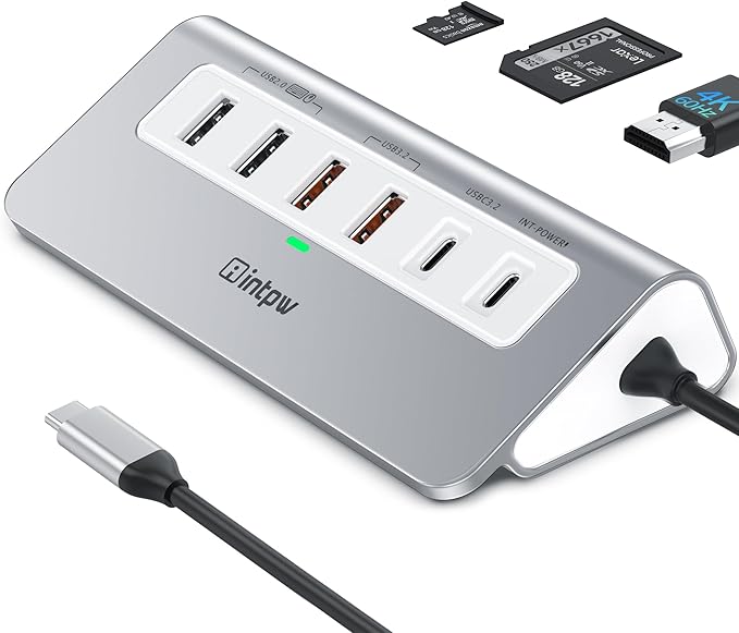 intpw USB C Hub, P9 PRO USB C Hub Multiport Adapter by intpw