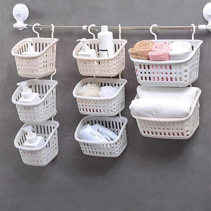 3PCS Plastic Hanging Baskets for Shower, Organizer - Image 6