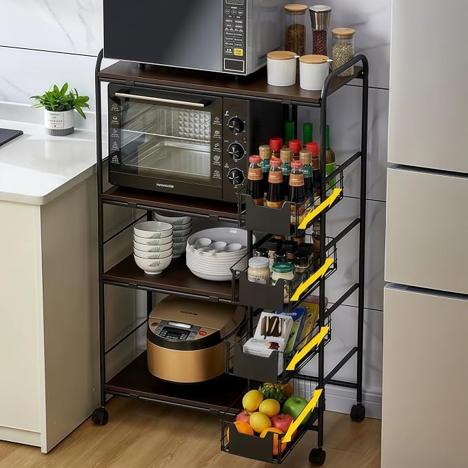 5-Tier Kitchen Carts on Wheels - Image 4