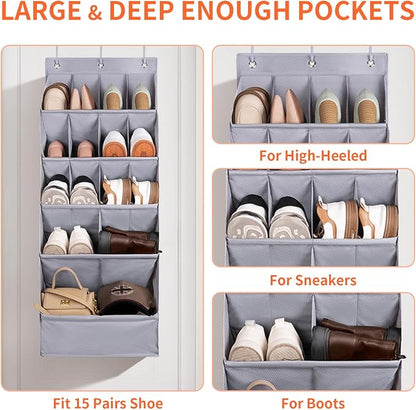 FENTEC 1 Pack Over-the-Door-Shoe-Organizers, Hanging Organizers - Image 4