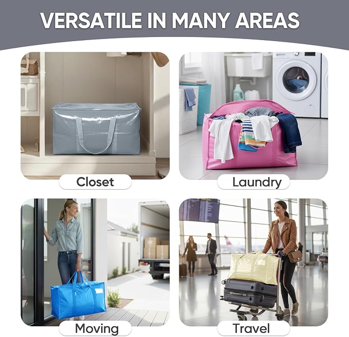 TICONN 4 Pack Extra Large Moving Bags Heavy Duty - Image 9