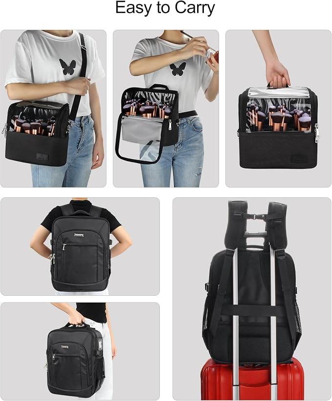 TANTO Makeup Backpack Makeup Artist Bag Professional Extra Large Cosmetic Bags - Image 4