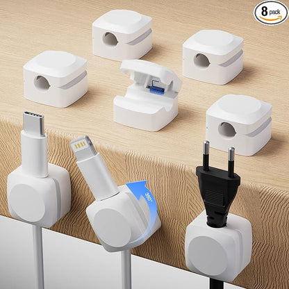 Rotatable Cord Organizer, Enhanced Spring Cable Clips, Strong Adhesive Cable by Daisyhome