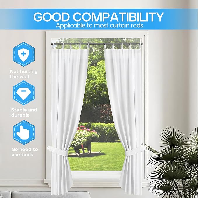 4 Pack Spring Tension Rod, Adjustable 28-45 Inch No Drill, Fits Windows Kitchen - Image 7