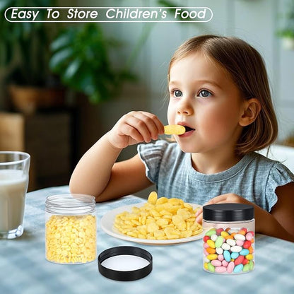 36PCS16OZ Plastic Jars with Screw On Lids, Labels Refillable Empty Round Slime - Image 6