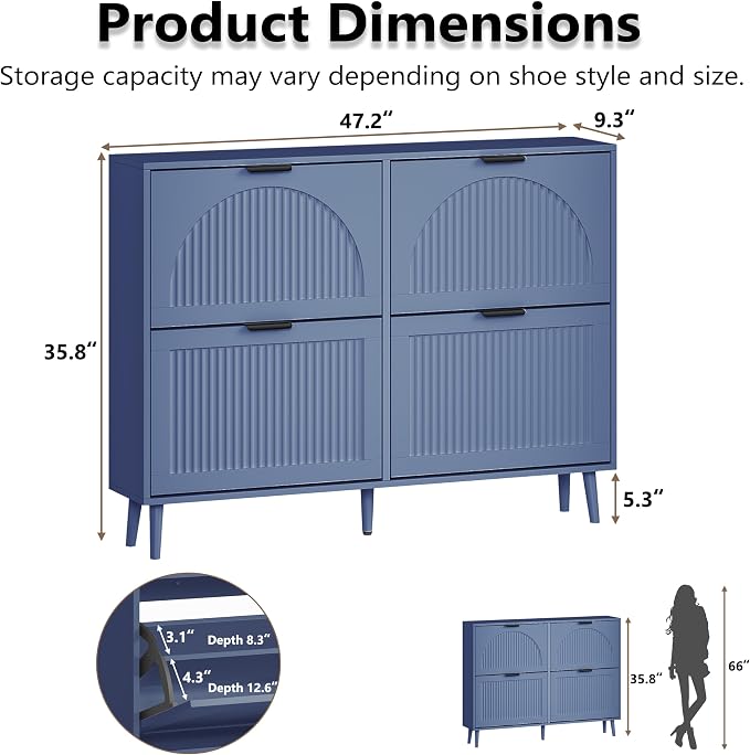 BORNOON Shoe Cabinet for Entryway - Image 2
