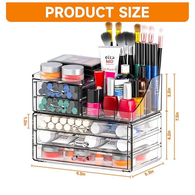 Acrylic Clear Make up Organizers And Storage - Image 3