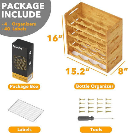 SpaceAid Bamboo Water Bottle Organizer - Image 5