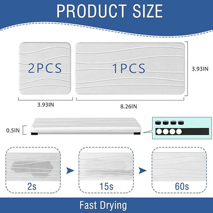 3PCS Water Absorbing Stone Tray, Fast Drying Stone Sink Tray, Stones Soap Trays - Image 6