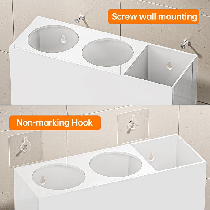 Hair Tool Organizer Acrylic: Hair Dryer Holder Wall Mount - Image 7