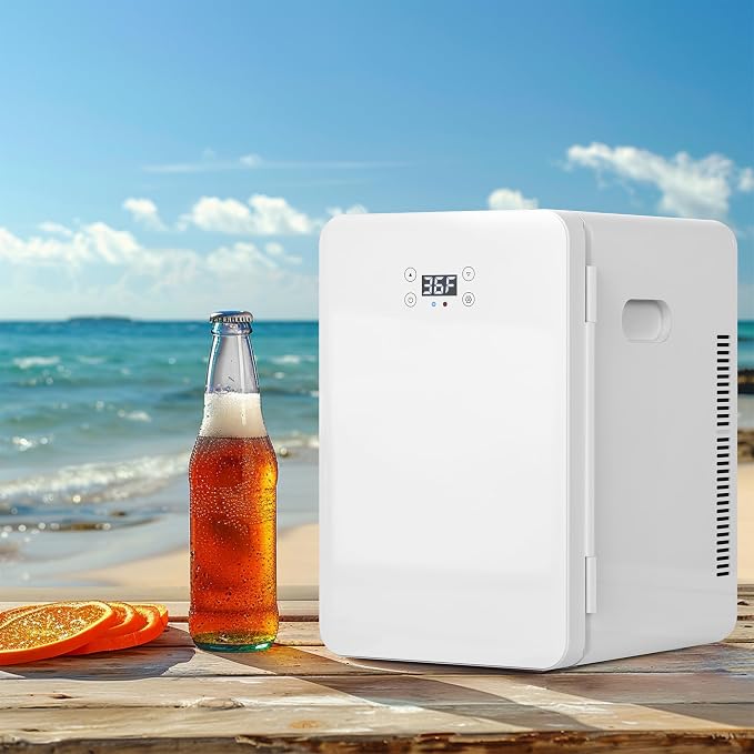 22L/30Cans Mini Fridge for Bedroom, 12v DC Portable Cooler & Warmer, Mini - Image 4