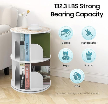 Rotating Bookshelf, 360° Spinning Bookcase - Image 4
