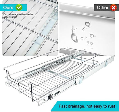 Pull Out Cabinet Organizer 11" W X 22" D, Slide Out Drawers - Image 8