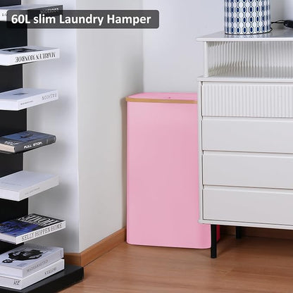 Slim Laundry Basket, 60L Laundry Hamper - Image 4