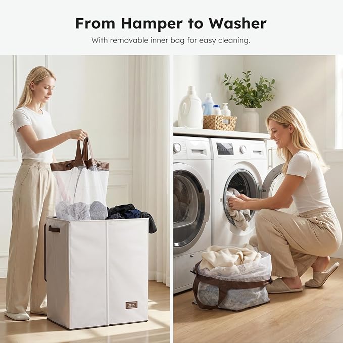 SOLEDI Luxury Double Laundry Hamper - Image 5