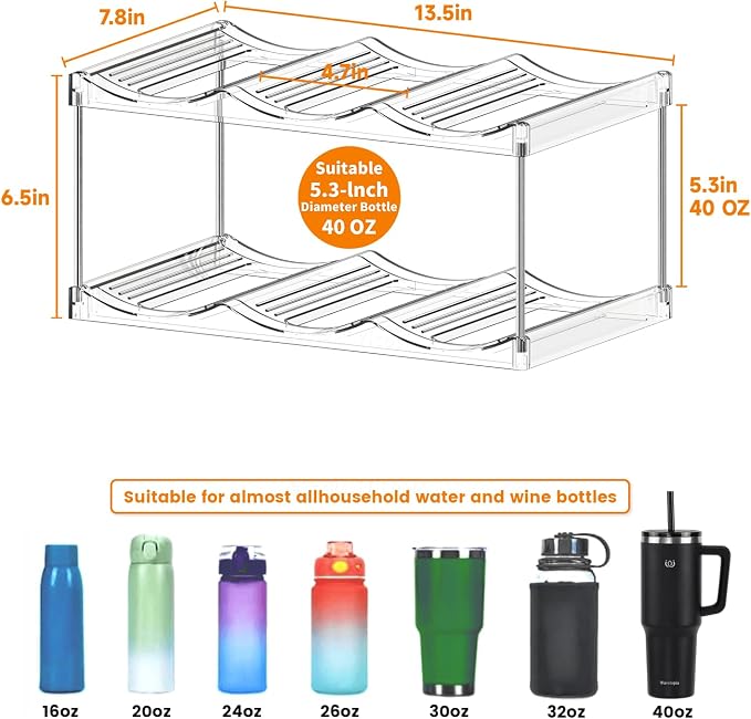 Yieach 2 Tier Waterbottle Organizer - Image 3