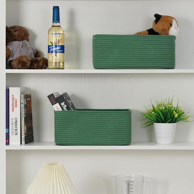 3-Pack Storage Baskets for Organizing | Woven Shelf Toy Basket | Rope Baskets - Image 4