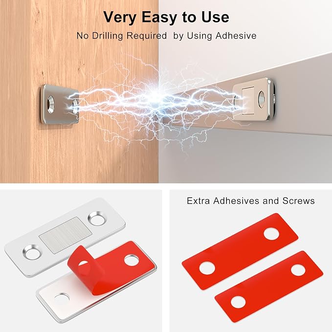 Cabinet Magnetic Catch Jiayi 4 Pack Ultra Thin Cabinet Door Magnetic Catch - Image 2