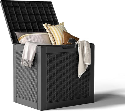 30 Gallon Waterproof Resin Deck Box, UV Resistant Outdoor Storage by KFY