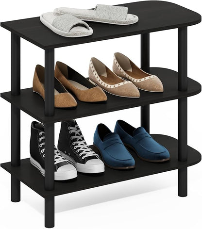 Furinno Turn-N-Tube Shoe Rack, 3-Tier Narrow Shoe Organizer, Shoe Rack Storage - Image 3