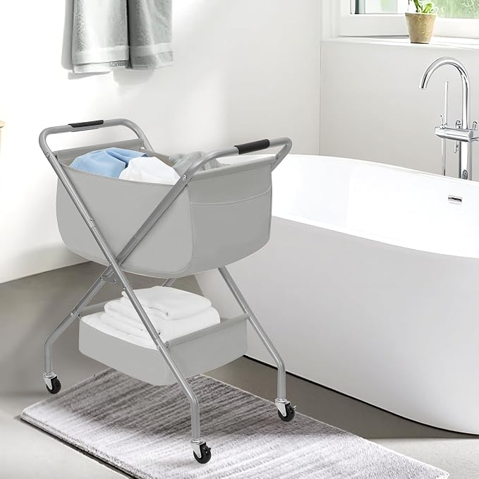 STORAGE MANIAC Collapsible Laundry Cart - Image 8
