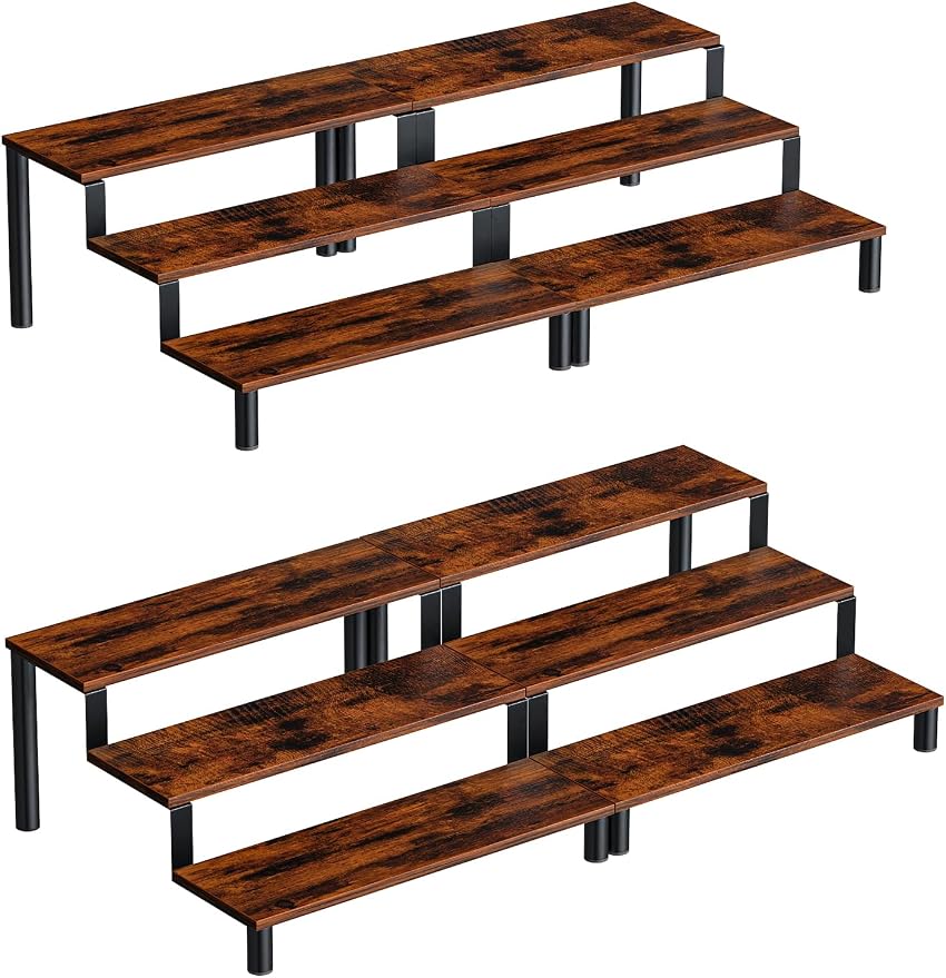 Set of 4 Wooden Display Stand Riser, 3 Tier Perfume Organizer Stand Cupcake by MIMIyasha