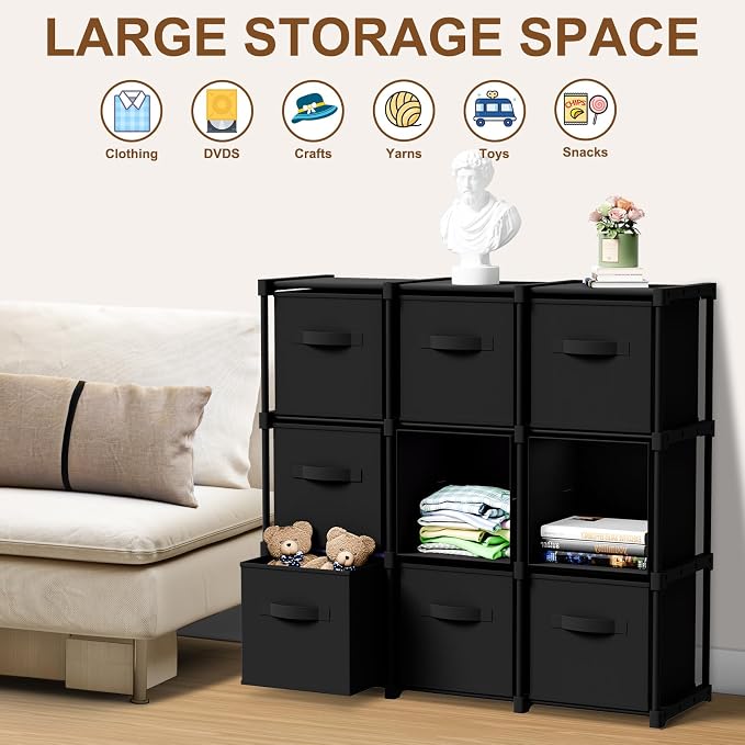 Briwooody 9 Cube Storage Organizer Bins - Image 6
