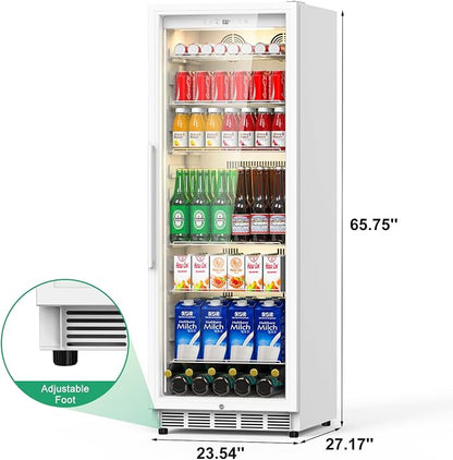 Commercial Merchandiser Refrigerator, 13.8 Cu Ft Display Beverage Fridge - Image 8