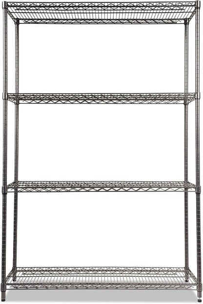 Alera Wire Shelving Starter Kit, Four-Shelf, 48w x 18d x 72h - Image 4