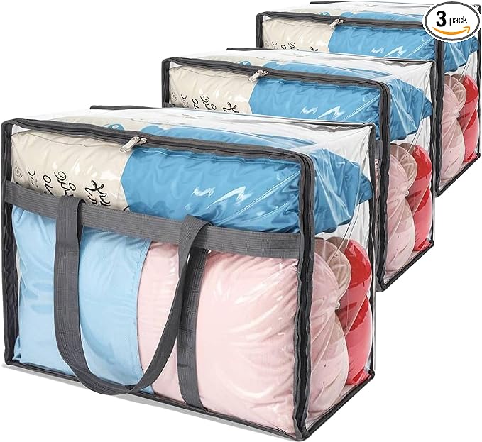 110L Large Capacity Clear Storage Bags by MrHsiungMrsYin