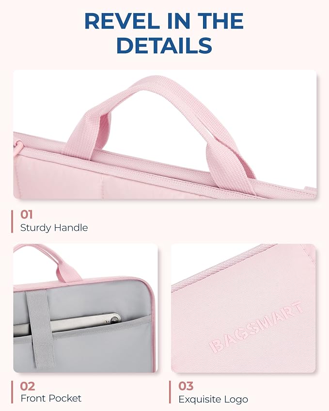 BAGSMART Laptop Case with Handle, Puffy Laptop Sleeve Bag - Image 7