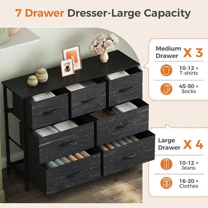 Sweetcrispy 7 Drawer Dresser for Bedroom Storage - Image 4
