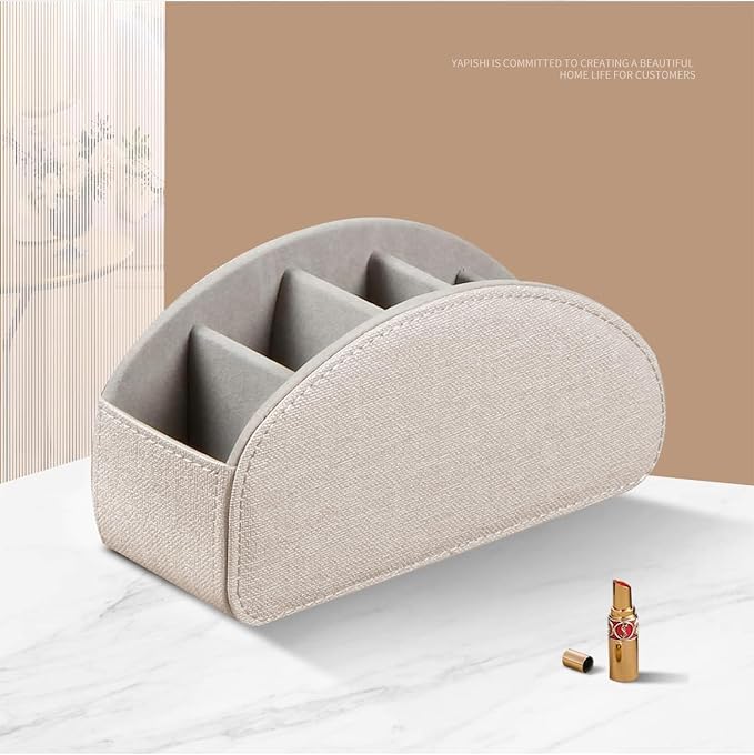 Remote Control Holder Leather 5 Rooms Desk Organizer and Decorations - Image 4