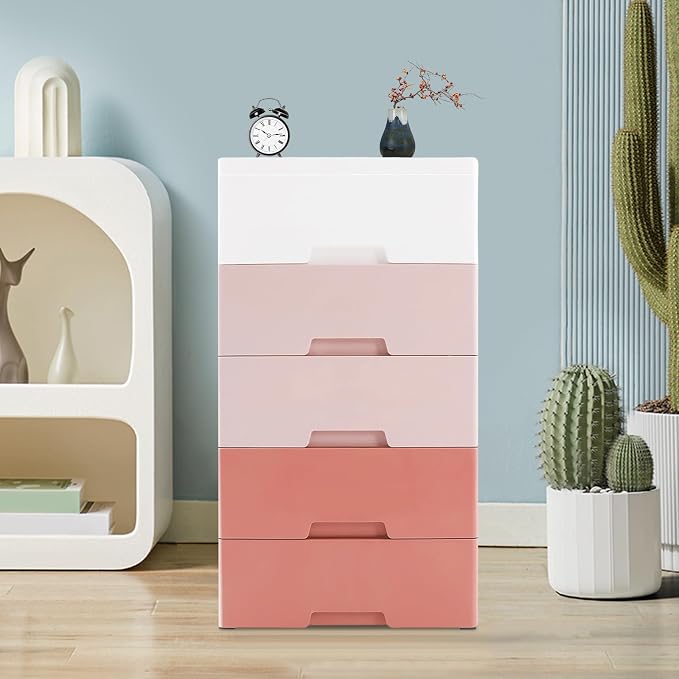 Plastic Drawers Dresser Storage Cabinet by Unknown