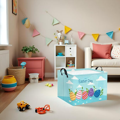 Rectangular Easter Basket for Home Kitchen Baby Girls Basket Cute Storage Bin - Image 4
