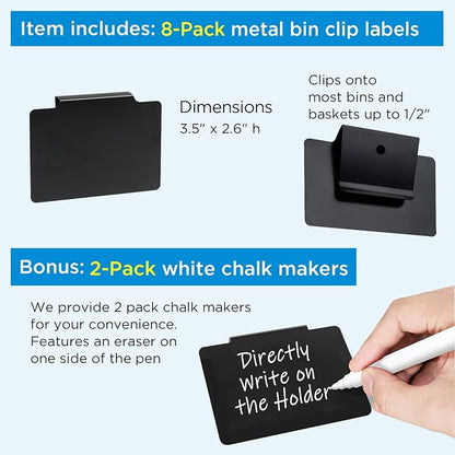 Metal Clip on Pantry Labels for Storage Bins - Image 2