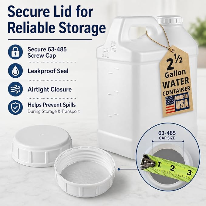 kitchentoolz 2.5 Gallon Water Jug – Water Container Heavy-Duty HDPE Carboy - Image 5