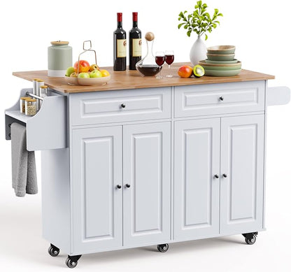 Kitchen Island on Wheels Kitchen Cart by Qsun