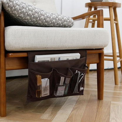 Bedside Storage Organizer with 4 Pockets, Bedside Caddy, Remote Control Holder - Image 7