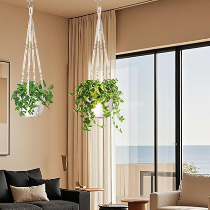 LEWESU Macrame Plant Hanger Indoor Set of 2 - Image 9