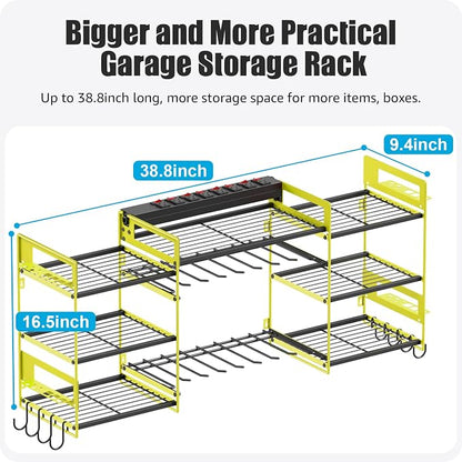 CCCEI Green Power Tool Organizer Wall Mount, Large Tools and Battery Storage - Image 4