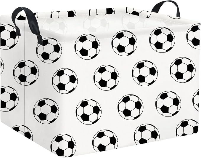 Rectangular Soccer Basket Kids Baby Storage Basket Cute Kids Toy Storage Bin by TIBAOLOVER