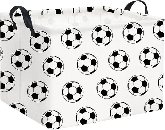 Rectangular Soccer Basket Kids Baby Storage Basket Cute Kids Toy Storage Bin by TIBAOLOVER