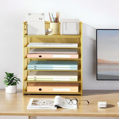 6 Trays Paper Organizer with Handle - Image 7