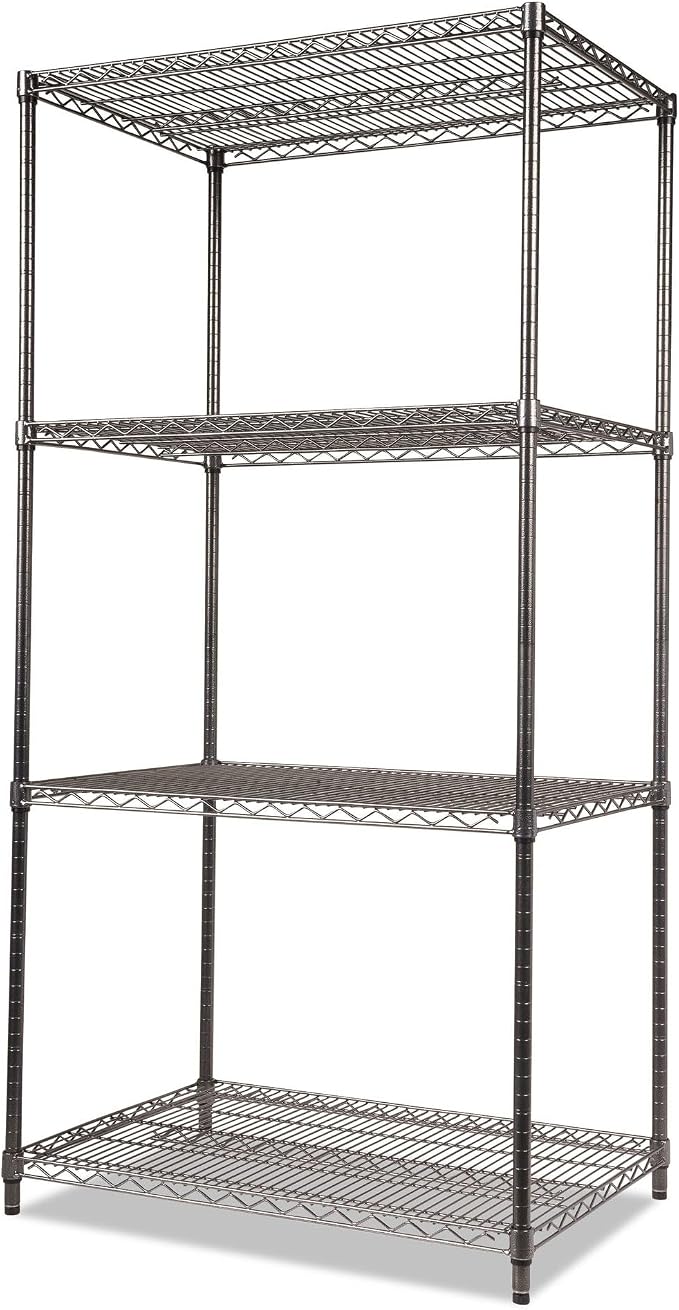 Alera Wire Shelving Starter Kit, Four-Shelf, 36w X 24d X 72h - Image 4