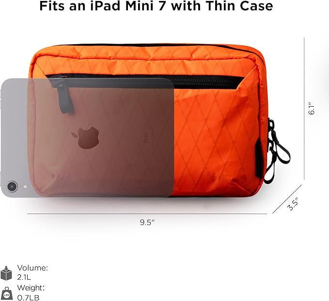 ALPAKA Elements Tech Case Tech Pouch 2.1L Cable Bag Hot Orange X-Pac RVX21 | - Image 2