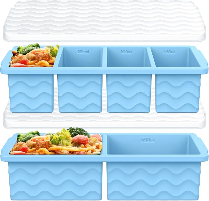 Silicone Freezer Trays with Lid by Aopigavi